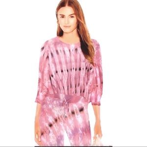Young Fabulous & Broke Pink Tie-Dye Top and Pants Set